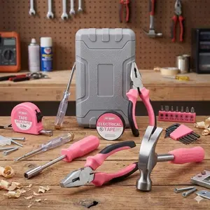 24-in-1 Multi-Tool Kit Portable Mini Toolbox for Home Repair DIY Maintenance Essential Tools Set with Pliers Wrench Hammer Durable Storage Case Organizer, Hardware