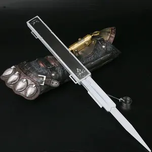 New Metal Different Style Blade Hidden Blade Sleeve sword Action Figure Hidden Blade Weapons Can Ejection Halloween Party Props