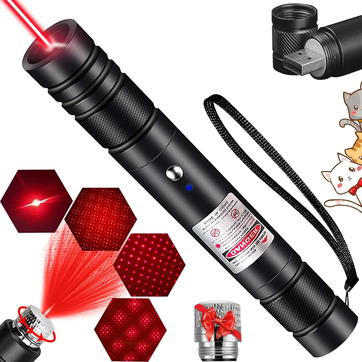 [Already have 10K favorites]Rechargeable Green Light Laser Cat Toy for Dogs & Cats/ Line Light Flashlight Long Distance Range for TV/LED/LCD Screens  Flashlights Presentation, Laser Pointer Cat Toy，Office / Outdoors / Astronomic / Construction tiktokshops