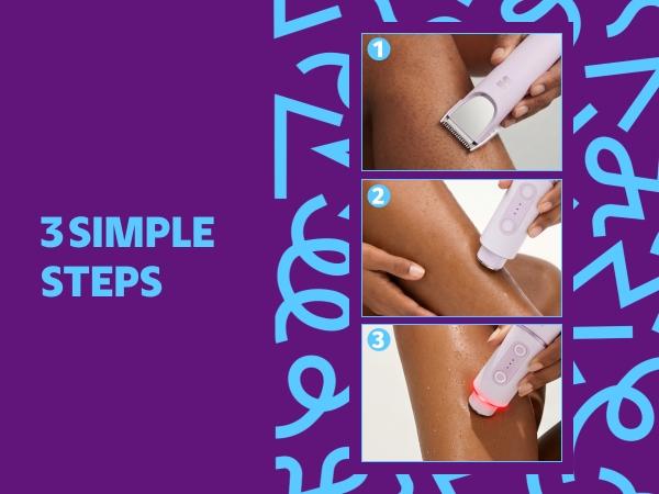 LADYSPOT  Women Shaver -180° Rotatable Flexible Ergonomic Head with Built-in Light & Mirror, 2-in-1 Trim & Shave IPX7 Waterproof Wet Dry Lady Trimmer for Leg Underarm Bikini Line,dorm essentials, Dry Shaving Solutions