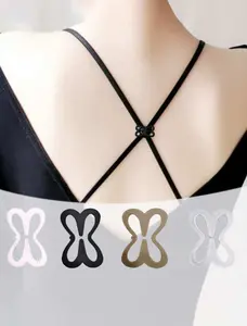 4pcs Flower Shaped Bra Strap Clips, Anti-slip Invisible Bra Straps Buckle For Women's Undergarment