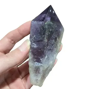 Amethyst Root Point Decoration Purple Crystal Quartz Tower Crafts Room Ornament