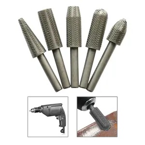 5PCS Woodworking Twist Drill Bits 6mm Shank Non-slip Fast Grinding Speed for Wood Carving & Metalwork Tools