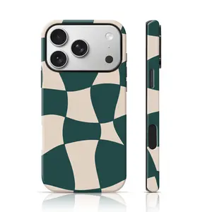 Warped Checkerboard Design Mobile Phone Case Full Body Protection for iPhone 17 Pro Max/16 Pro Max /15Pro Max 15/14/13/12 & Samsung S26 /S25Ultra Great Gift