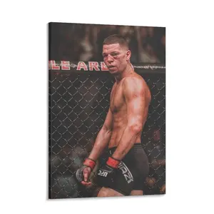 Nate Diaz Boxer Poster Canvas Wall Art For Room Aesthetic And Decor For Bedroom Kitchen Living Room Bathroom Office Decor