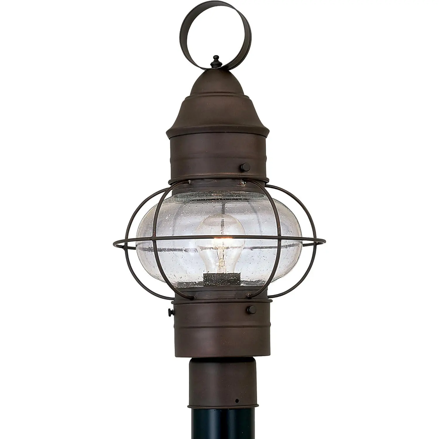 Designers Fountain Outdoor Lamp Post Light Fixture, Classic Rustic Finish, Weather Resistant, Exterior Lantern for Yard, Garden, Patio, Porch, Driveway, Walkway, Nantucket 1766-RT