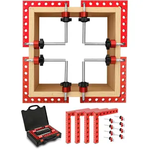 Corner Clamps for Woodworking, 90  Clamps for Positioning Right Angle, 4 count  Alloy Position Squares Clamping  tools for Frame, Box, Drawer, Cabinets, DIY, Men Dad Ideal