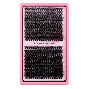 Mixed Volume Cluster Lash Extensions Kit, Reusable DIY Eyelashes Set, Natural Cosplay Doll Anime Cat Eye Style, Beginner Friendly Makeup Tool, Eyelash Clusters