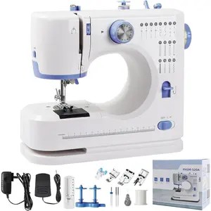 Sewing Machine for Beginners, Electric Sewing Machine with 16 Stitches, Foot Pedal and Accessories Kit for  DIY Sew Projects,