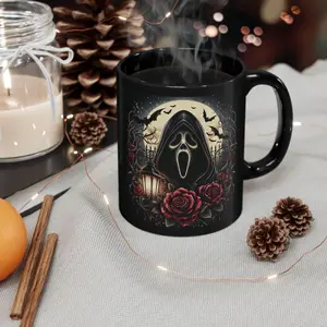 [Sale off up to 50%] Halloween Scary Mug, Horror Mug, Halloween Skeleton Mug, Spooky Vibes Mug