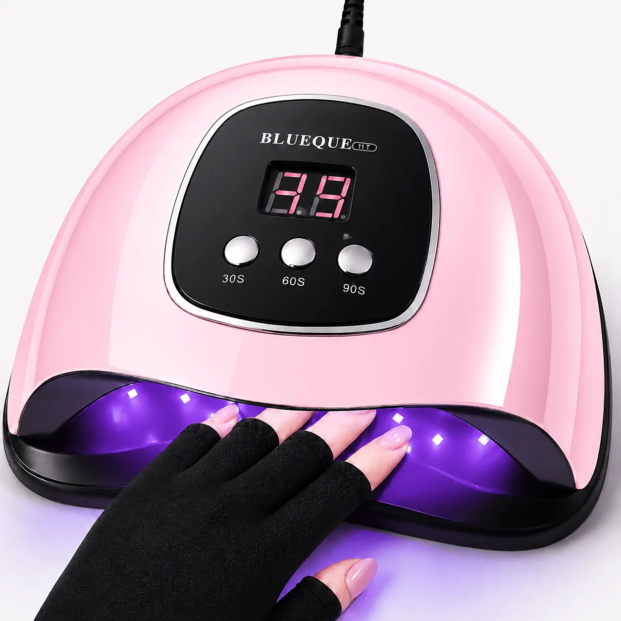 2-Pack UV LED Nail Lamp Kit with Gloves, Lightweight Plug-in Gel Polish Dryer with Auto Sensor & 3 Timers for Daily DIY Manicure, Compact, Elastic, Removable, Nail Care, Fashion, Led Nail Dryer Manicure Tool