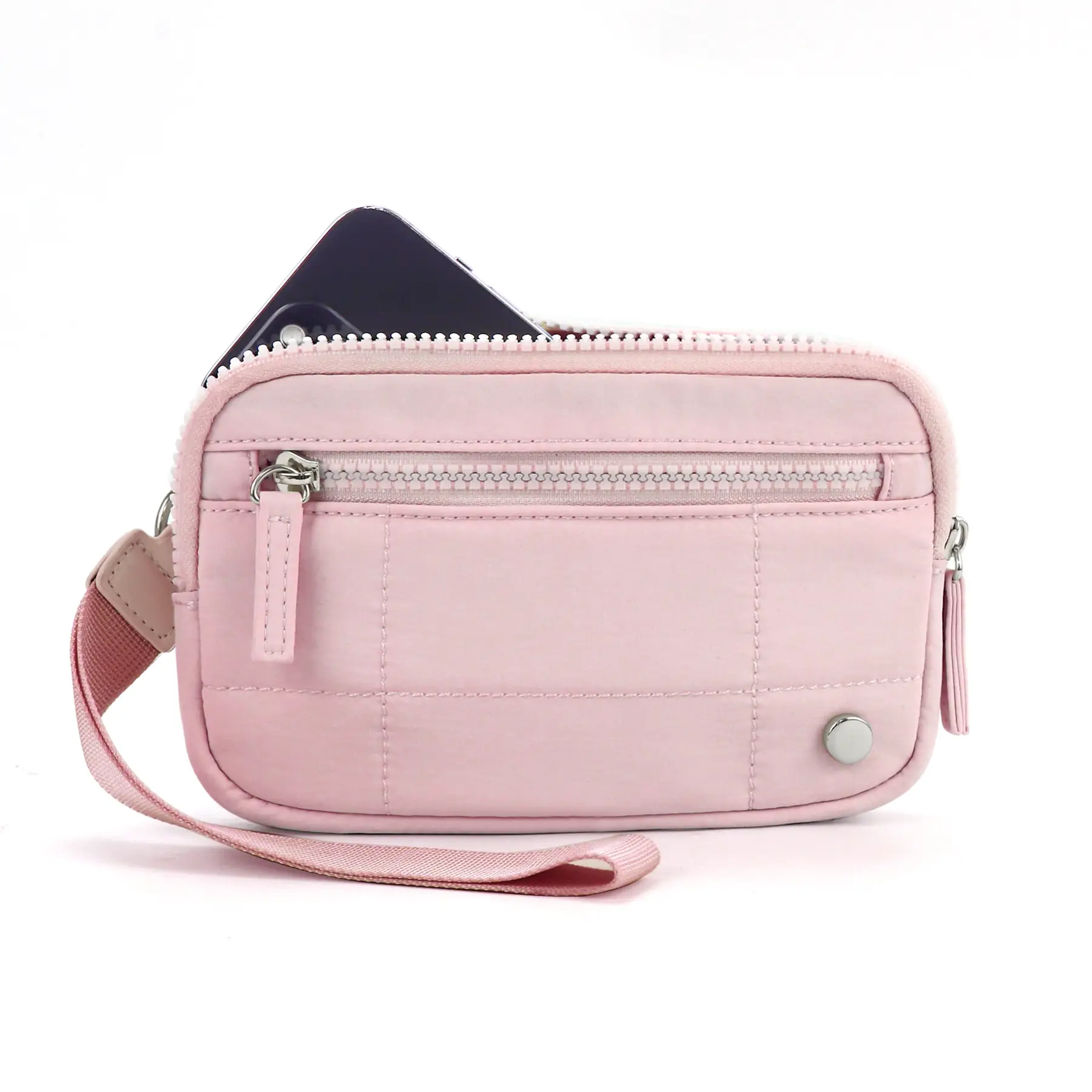 Women's RFID Blocking Wristlet Bag | Nylon Crossbody Card Holder & Coin Purse Organizer with Zipper Pockets - Lightweight Essentials Wallet for Shoppi