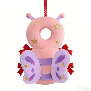 Adorable Bee-Shaped Backpack | Ultra-Soft Crystal Velvet, Breathable Cotton Head Protection Pad, Safety Accessory for On-the-Go Use