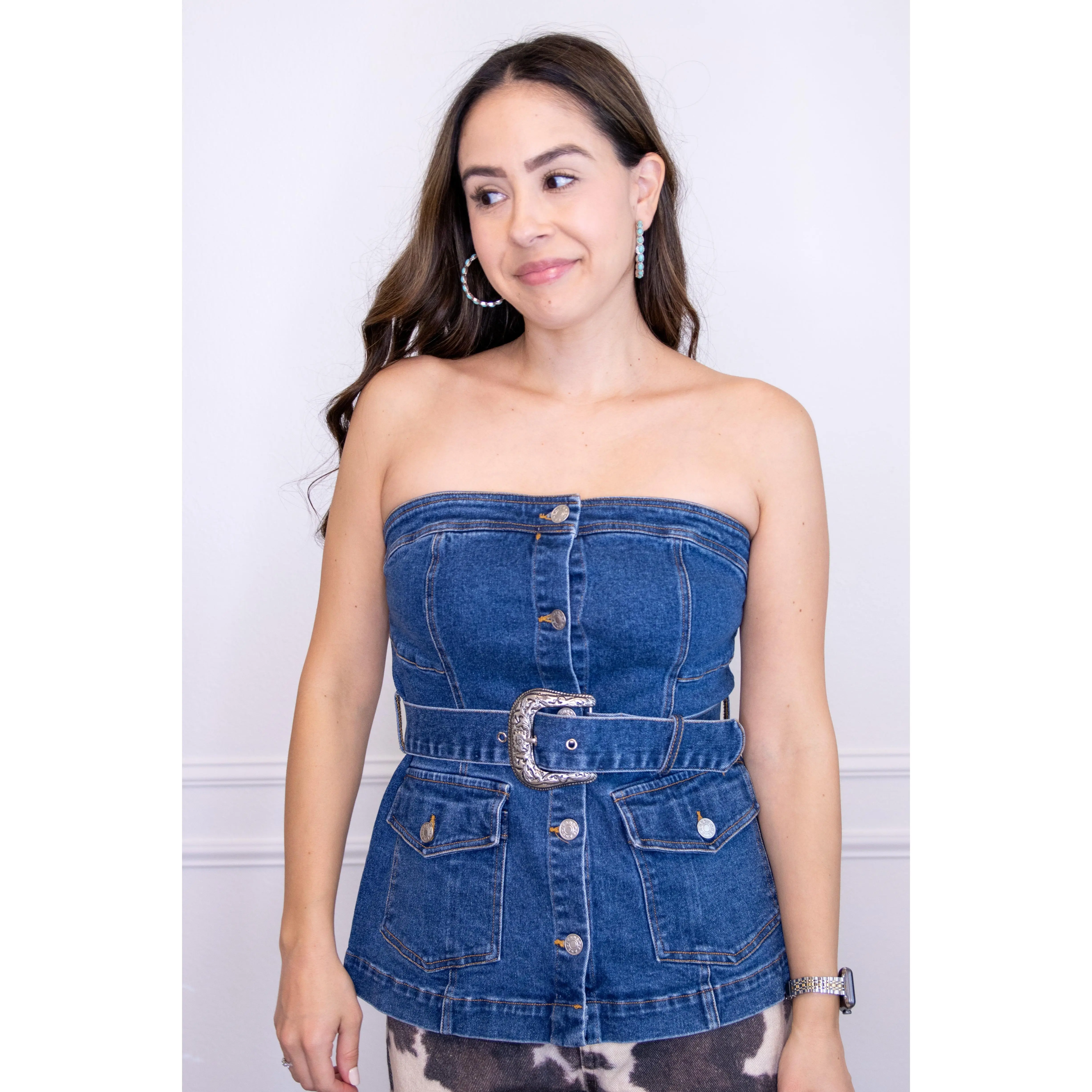 Buckle Bustier top