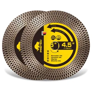 Diamond Blades, 4-1/2" Tile Blade for Angle Grinder, 4/4.5/5" Diamond Saw Blades, Ceramic Blades for Cutting Porcelain, Granite, Marble, 7/8"-20mm Arbor-2PCS