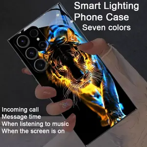 Colorful intelligent voice controlled luminous phone case suitable for S26Ultra/S25Ultra/S24/S22Ultra/S23Ultra/S21Ultra/S20Ultra/S10+/S9+/S10 5G/Note20Ultra/Note10+/Note8/Zfold 7/Zfold 6/Z Flip7/Z Flip6  Intelligent luminous voice controlled phone case -