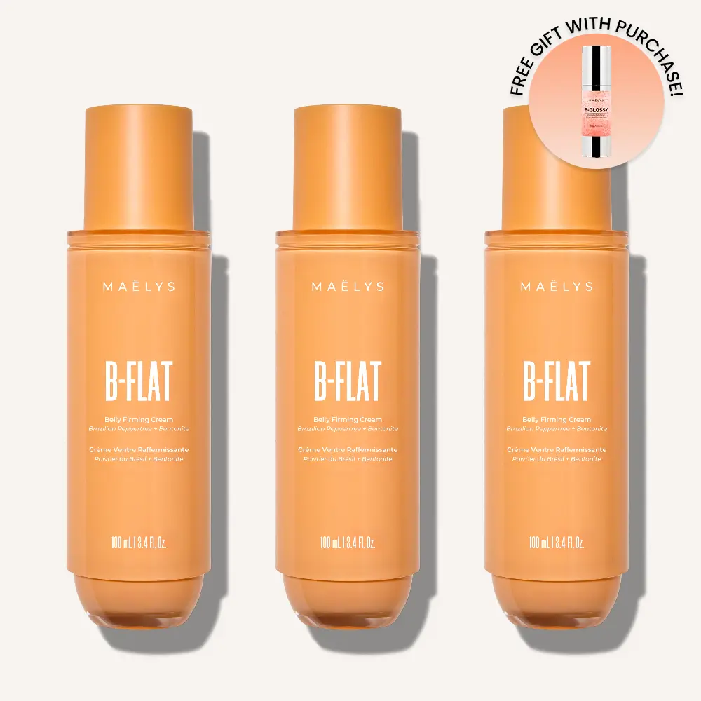 MAËLYS B-FLAT Clinically Proven Firming Cream x 3 | Save $30 | Save on the Best Selling Stretch Mark Cream Smooth Avocado