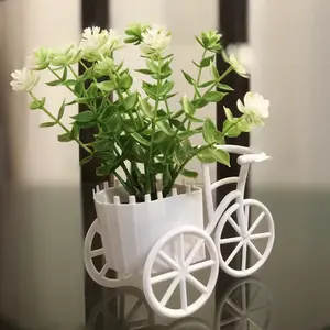 Bicycle Design Vase without Flower, 1 Count Bicycle Shaped Flower Basket, Home Decor for Living Room, Desk, Or Shelf Display