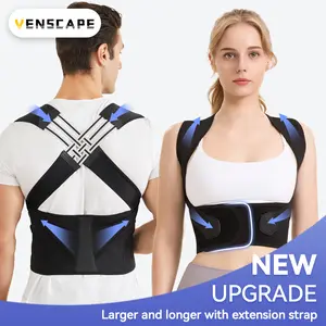 Back Correction Strap Assisted Poor Posture and Hunched Unisex Back Support Posture Corrective Shoulder Strap Corrective Vest Home Office Fitness