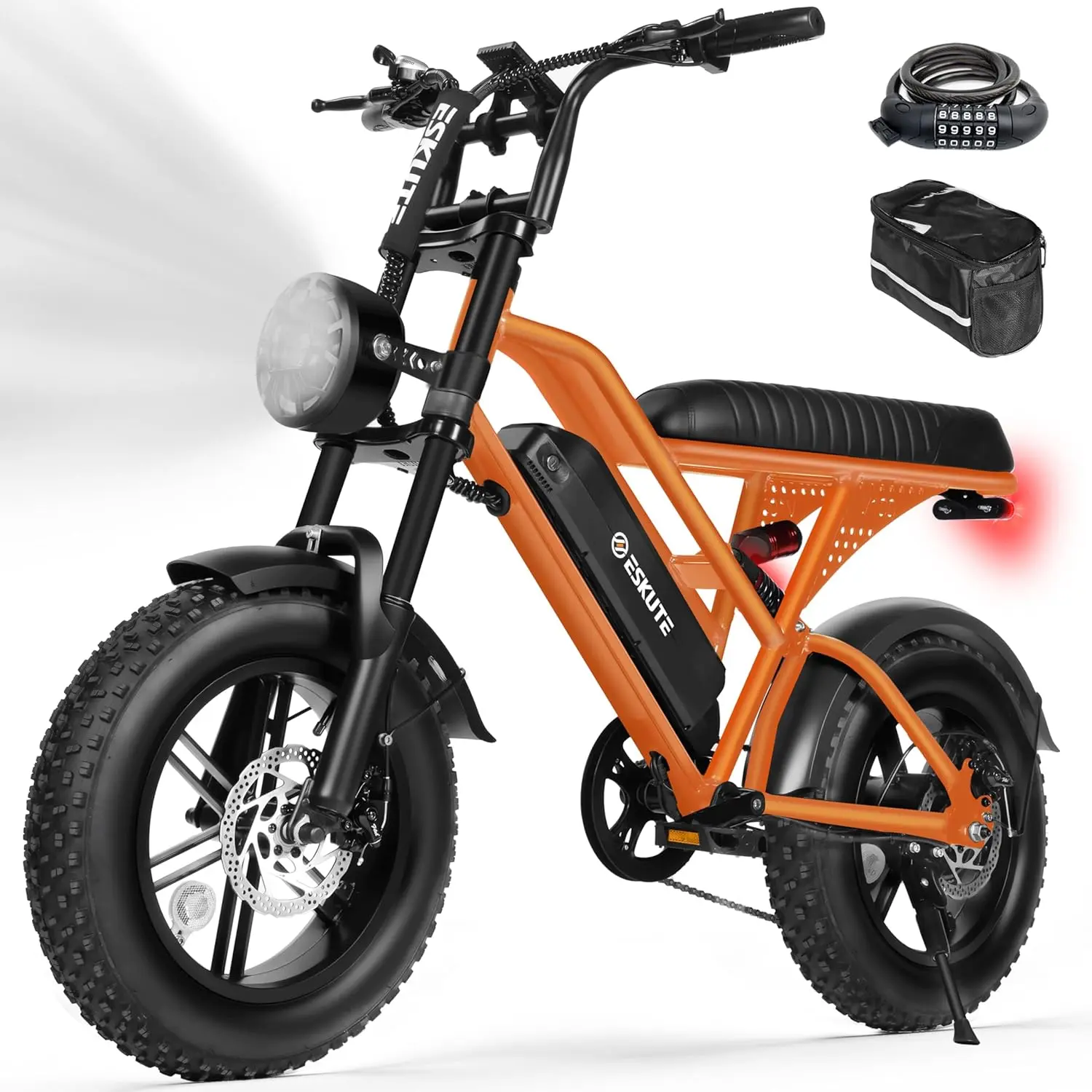 Orange（Ebike+With Bag+lock）