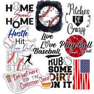 Baseball Stickers, Ten Vinyl Stickers Supporting Baseball, Great Baseball Gift, Decorative Stickers