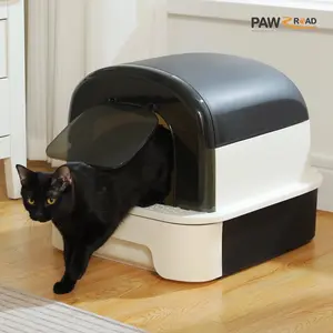 Road Large Cat Litter Box with Scoop Litter Box with Lid Double-layer Leak-proof Litter Box for Cat