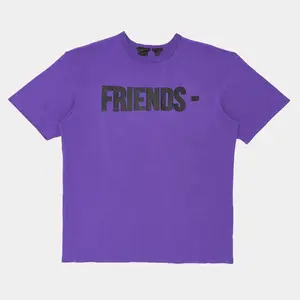 Vlone Friends Logo Short Sleeve Tee Shirt Purple Black