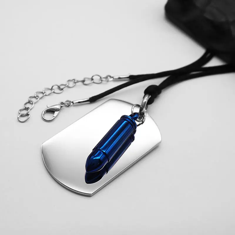 GTHIC Edgy Openable Bullet Military Stainless Steel Pendant, Rebellious Jewelry Accessory for Men, Ideal for Active Lifestyles, Everyday Expression & Fashion Statement
