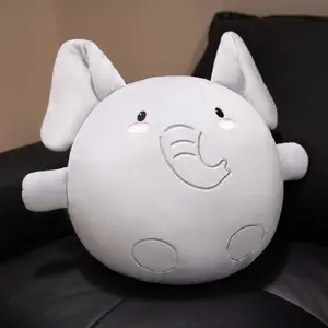 Cuddly Elephant Plush Toy, Large Ears Ball-Shaped Elephant Doll, Perfect Hug Companion Sofa Soft Pillow Gift Birthday Festival Present