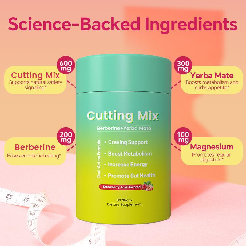 Cutting Drink Mix –| Strawberry Açaí Flavor – 30 Servings