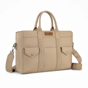 Wrangler Work Tote Bag Large Capacity Satchel Handbag with Pockets and Shoulder Strap
