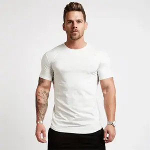 Men's Short-Sleeved Muscle Exercise T-Shirt, Fashionable Fitness Gym Top, 2026 Summer New Sports Apparel