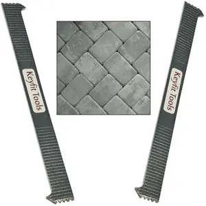 Keyfit Tools U.S.A. Paver Puller PRO 9" Contractor Grade 4140 Heat Treated & Case Hardened Steel w/Joint Scraper Micro Teeth & Gripper Slots Paver Extraction Removal Raise Locked Bricks & Pavers
