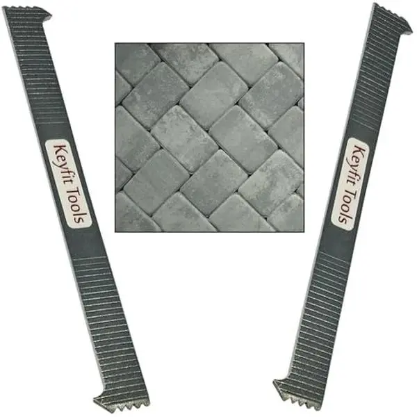 Keyfit Tools U.S.A. Paver Puller PRO 9" Contractor Grade 4140 Heat Treated & Case Hardened Steel w/Joint Scraper Micro Teeth & Gripper Slots Paver Extraction Removal Raise Locked Bricks & Pavers