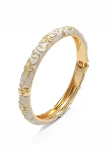 Vintage Flower Pattern Bangle, Boho Style Jewelry for Women & Girls, Trendy All-match & Exquisite Jewelry for Birthday Gift, Fashion Chic Accessories