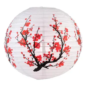 16" Japanese Plum Tree Cherry Paper Lantern