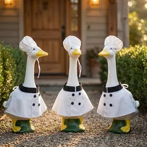 Creative Chef Goose Costume Set for 23.0 Inch Statues, Funny Decor for Parties and Holidays, Decoration Items, Lightweight Comfortable Animal Western Figurine