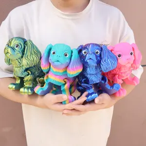 3D Printed Poodle Dog Figurine, Large & Small Sizes Available Decorative Fidget Figurine, Durable Plastic Material, Perfect Gift for Any Occasion, Articulated Fidget Figurines, Doll Figurines, Collectible Figurines