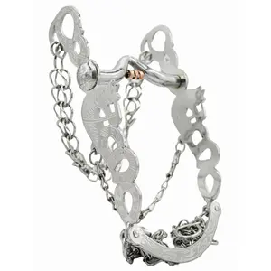 5 1/2" Horse Stainless Steel Charro Bit Freno Horseshoe