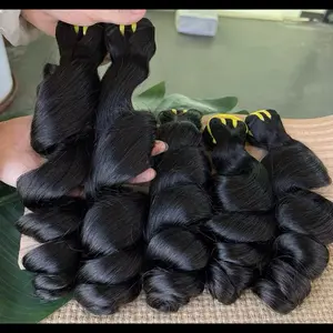 LimitedEditionHair Raw Loose Pixie Curls Human Hair Quality Bundles #Color 1B