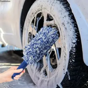 Super Plush Microfiber Tire Rim Wheel Hub Cleaning Brush - Scratch Free Car Wash Tool for Auto Detailing & Maintenance