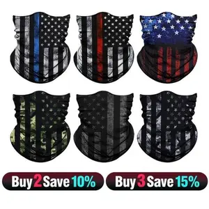 6pcs Spring Warmth Windproof Neck Gaiter Face Mask Men Women, Seamless Bandana Rave Face Cover Scarf Mask, Balaclava, Headband, Head Wrap, Great for biking, fishing, climbing, Ski Mask, construction work, Headwear UV Protection American & Mexican Neck tik