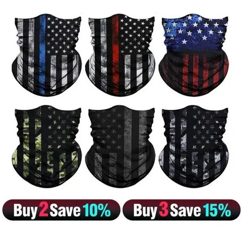 6pcs Summer UV Protection Cooling Neck Gaiter Face Mask Gaiter Face Mask Men Women - Seamless Bandana, Balaclava, Headband, Head Wrap for Men - Ideal for Biking, Fishing, Construction Work summer