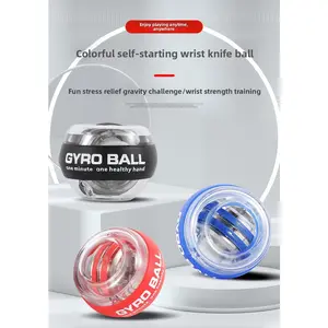 Wrist Ball Fitness Arm Strength Muscle Training Self-Start Lantern Platinum Black Gyro Grip Ball