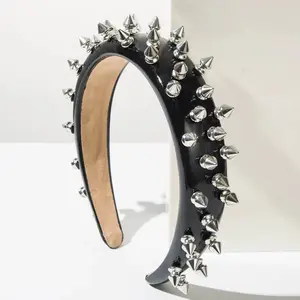 Spiked Punk Vegan Leather Headband