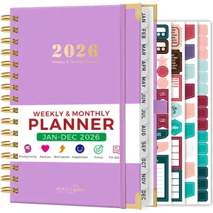 2026 Planner Weekly And Monthly, January 2026- December 2026 Calendar Book With Monthly Tabs, To Do List & Notes Pages, 8, 4"x5, 7", Spiral Bound Appointment Book For Office School Supplies