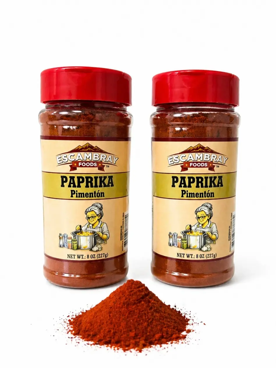 Ground Paprika  - 2 Pack (8 oz each) - Fresh & Rich Flavor