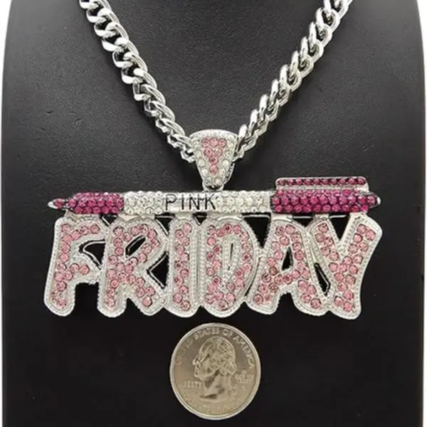 MaxBling81 Women's Stylish Iced Lab Diamond Hip Hop Pendant Necklace - Metal-Coated Cuban Chain & Link Choker, White Gold Flash Multi-Size Fashion Costume Jewelry Accessory for Anniversary, Daily Wear, Accessories