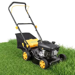 16" Gas Push Lawn Mower, 3 in 1 Lawn Mower, Self Propelled Lawn Mower, Push Lawn Mower with 45L Grass Tank, Big Wheels