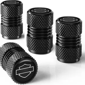 4PCS Aluminum Alloy Car Wheel Tire Valve Caps Cover For Harley Davidson Softail Sportster VRSC Touring X48 883 1200 Street Glide